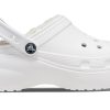 Zuecos Crocs Classic con plataforma y forro, color blanco, 207938-100
