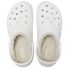 Zuecos Crocs Classic con plataforma y forro, color blanco, 207938-100