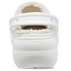 Zuecos Crocs Classic con plataforma y forro, color blanco, 207938-100