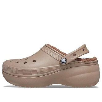 Zuecos Crocs Classic con plataforma y forro «Mushroom» 207938-195