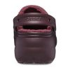 Zuecos Crocs Classic con plataforma y forro para mujer, color cereza oscuro, 207938-6WD