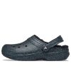 Zuecos Crocs Classic con purpurina negra y forro «Starry Skies» 205842-9BD (mujeres)