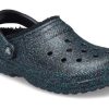 Zuecos Crocs Classic con purpurina negra y forro «Starry Skies» 205842-9BD (mujeres)