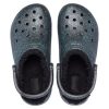 Zuecos Crocs Classic con purpurina negra y forro «Starry Skies» 205842-9BD (mujeres)