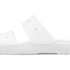 Zuecos Crocs Classic Cozy, calzado informal unisex, blanco 206761-100
