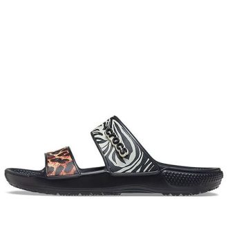 Zuecos Crocs Classic Cozy Unisex, color negro, multicolor, 207847-0C4