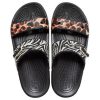 Zuecos Crocs Classic Cozy Unisex, color negro, multicolor, 207847-0C4