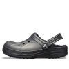 Zuecos Crocs Classic Crocs Stay Warm, sandalias deportivas unisex resistentes al desgaste, color negro, 16244-060