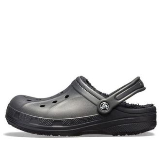 Zuecos Crocs Classic Crocs Stay Warm, sandalias deportivas unisex resistentes al desgaste, color negro, 16244-060