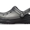 Zuecos Crocs Classic Crocs Stay Warm, sandalias deportivas unisex resistentes al desgaste, color negro, 16244-060