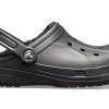 Zuecos Crocs Classic Crocs Stay Warm, sandalias deportivas unisex resistentes al desgaste, color negro, 16244-060
