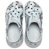 Zuecos Crocs Classic Crush Disco para mujer, color azul claro, 208121-0ZT