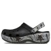 Zuecos Crocs Classic Crush Disco para mujer, color negro, 208123-0C4