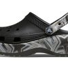 Zuecos Crocs Classic Crush Disco para mujer, color negro, 208123-0C4
