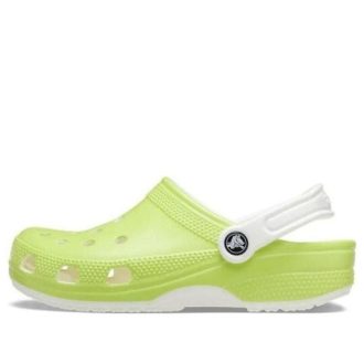 Zuecos Crocs Classic Glow in the Dark «Lime Green White» 209101-3UH