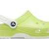 Zuecos Crocs Classic Glow in the Dark «Lime Green White» 209101-3UH