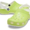 Zuecos Crocs Classic Glow in the Dark «Lime Green White» 209101-3UH