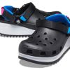 Zuecos Crocs Classic Hiker, deportivos, negros, azules y rojos, 206772-001