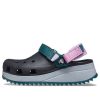 Zuecos Crocs Classic Hiker para mujer, color negro, verde azulado, 206772-988