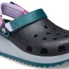 Zuecos Crocs Classic Hiker para mujer, color negro, verde azulado, 206772-988