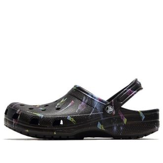 Zuecos Crocs Classic, informales, transpirables, para playa, negros, unisex, 206868-001