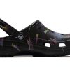 Zuecos Crocs Classic, informales, transpirables, para playa, negros, unisex, 206868-001