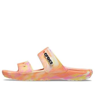 Zuecos Crocs Classic Marble Beach unisex, zapatillas rojas multicolor «Rojo» 207701-83F