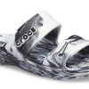 Zuecos Crocs Classic Marble Beach, zapatillas deportivas unisex, blanco y negro 207701-103