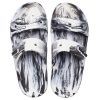 Zuecos Crocs Classic Marble Beach, zapatillas deportivas unisex, blanco y negro 207701-103