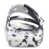 Zuecos Crocs Classic Marble Beach, zapatillas deportivas unisex, blanco y negro 207701-103