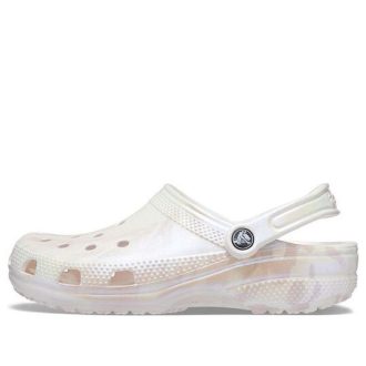 Zuecos Crocs Classic Marble «Blanco y rosa» 207363-6PS