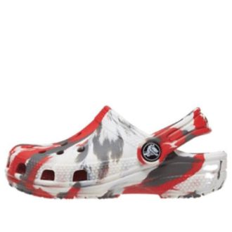 Zuecos Crocs Classic Marbled (GS) «Blanco, Rojo y Gris» 207002-884