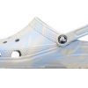 Zuecos Crocs Classic Marbled para mujer, color azul calcita, 206867-4NT