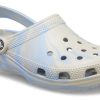 Zuecos Crocs Classic Marbled para mujer, color azul calcita, 206867-4NT