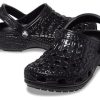 Zuecos Crocs Classic Metallic Crocskin «Negro» 209093-040