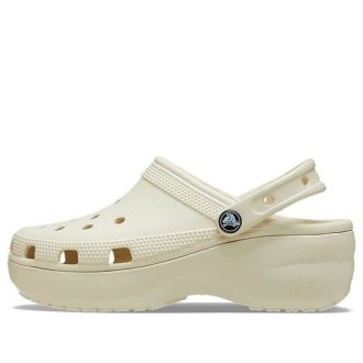 Zuecos Crocs Classic para mujer, color blanco hueso, 206750-2Y2