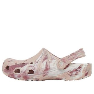 Zuecos Crocs Classic para mujer, color rosa mármol, 206867-913