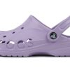 Zuecos Crocs Classic para mujer, ligeros, informales, para playa, morados, 10126-530