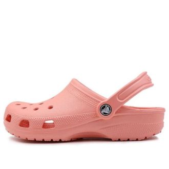 Zuecos Crocs Classic para mujer, zapatillas deportivas de playa, color rosa, 10001-737