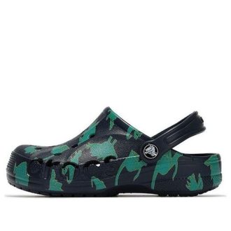 Zuecos Crocs Classic para niños, sandalias deportivas, color verde y negro, 207017-4HQ