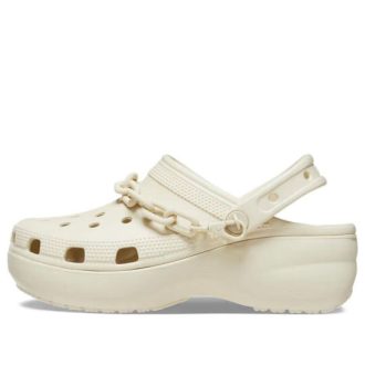 Zuecos Crocs Classic Platform Chain «Bone» 209022-2Y2 (Mujeres)