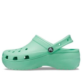 Zuecos Crocs Classic Platform para mujer, color Jade Stone, 206750-3UG