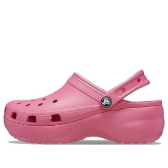 Zuecos Crocs Classic Platform para mujer, color rosa intenso, 206750-6VZ