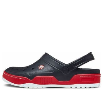 Zuecos Crocs Classic, sandalias Crocs negras y rojas «Black Red» 14300-063