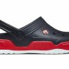 Zuecos Crocs Classic, sandalias Crocs negras y rojas «Black Red» 14300-063