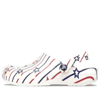 Zuecos Crocs Classic Stars and Stripe «Blanco Multi» 208877-94S