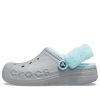 Zuecos Crocs Classic Stay Warm con forro polar unisex, gris y azul, 206633-0IG
