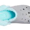 Zuecos Crocs Classic Stay Warm con forro polar unisex, gris y azul, 206633-0IG