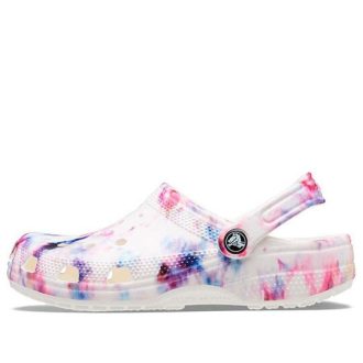 Zuecos Crocs Classic Tie Dye con diseño gráfico «Granate y Multicolor» 205453-6TS