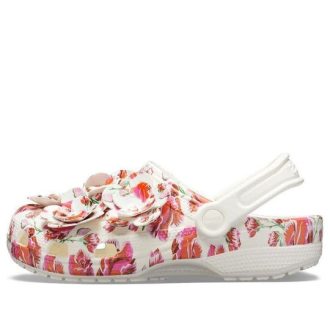Zuecos Crocs Classic Timeless Clash Roses para mujer, color rosa blanco, 205380-97E